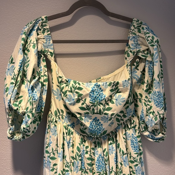 Anthropologie Let Me Be Long-Sleeve Printed Hydrangea Midi Dress - Picture 6 of 7